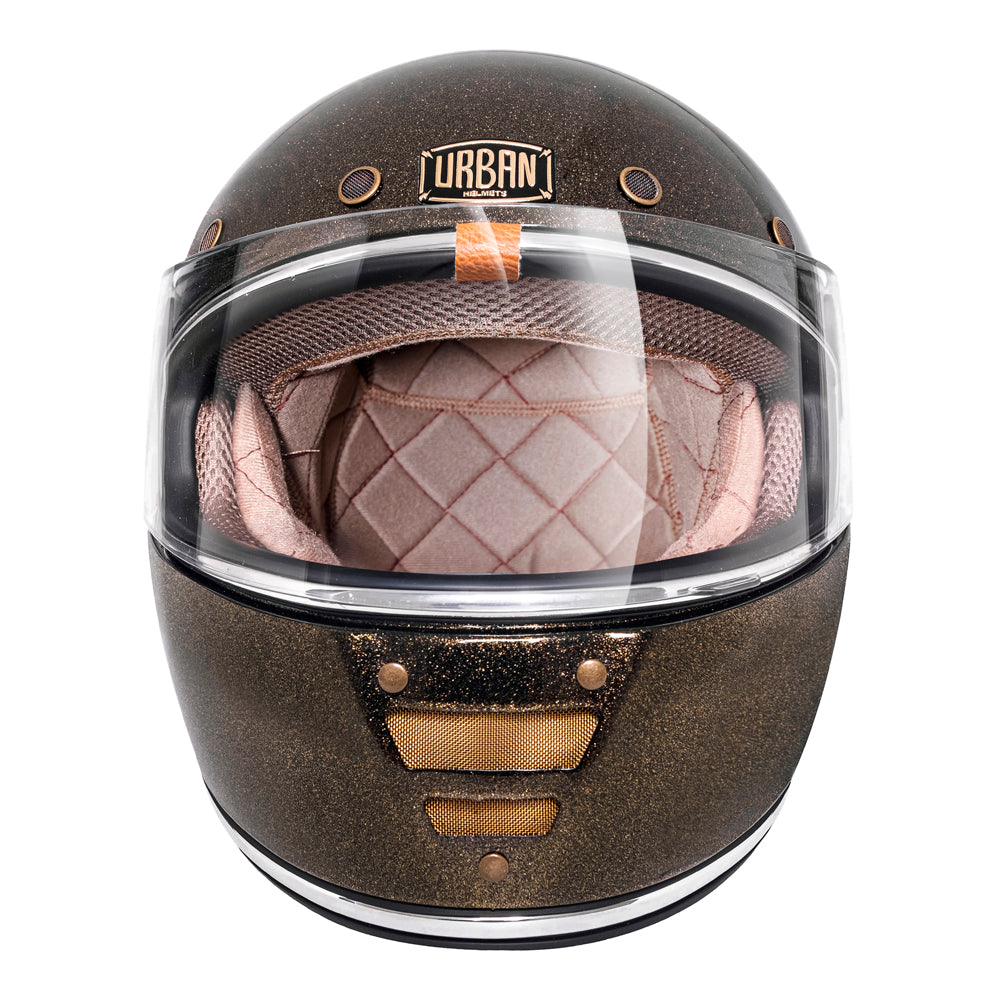 Capacete Urban Cafe Racer Dark Gold Flake