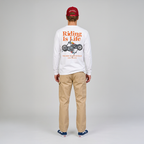 Camiseta Urban White Manga Longa Riding Is Life