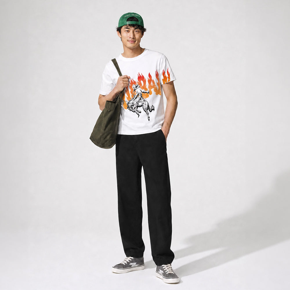 Camiseta Urban White Fire Horse