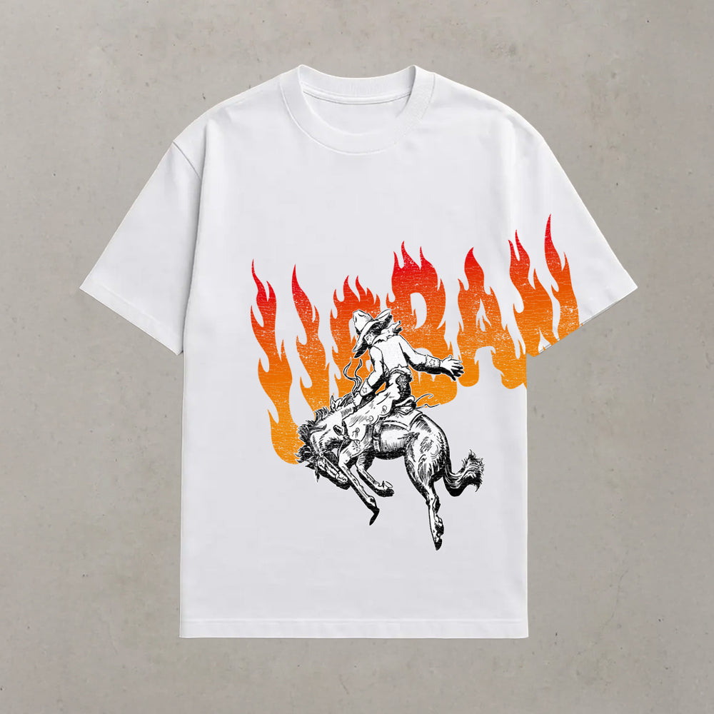 Camiseta Urban White Fire Horse