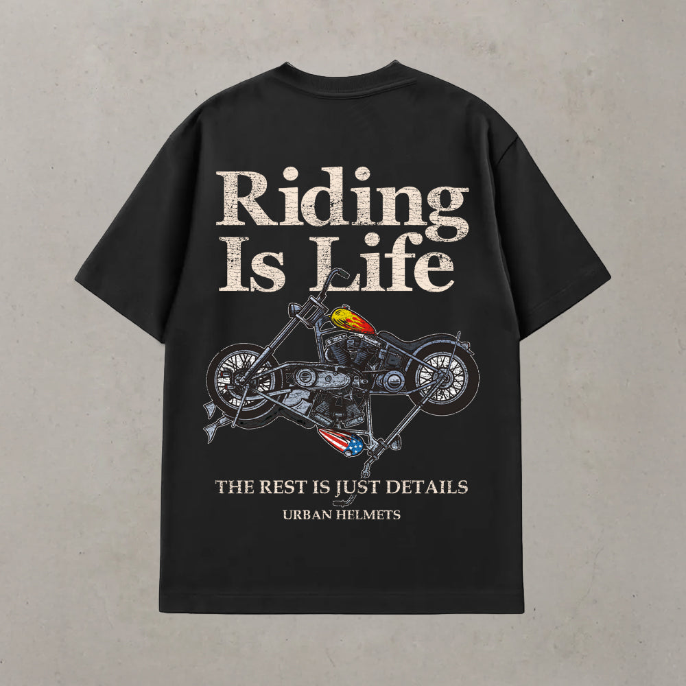 Camiseta Urban Black Riding Is Life