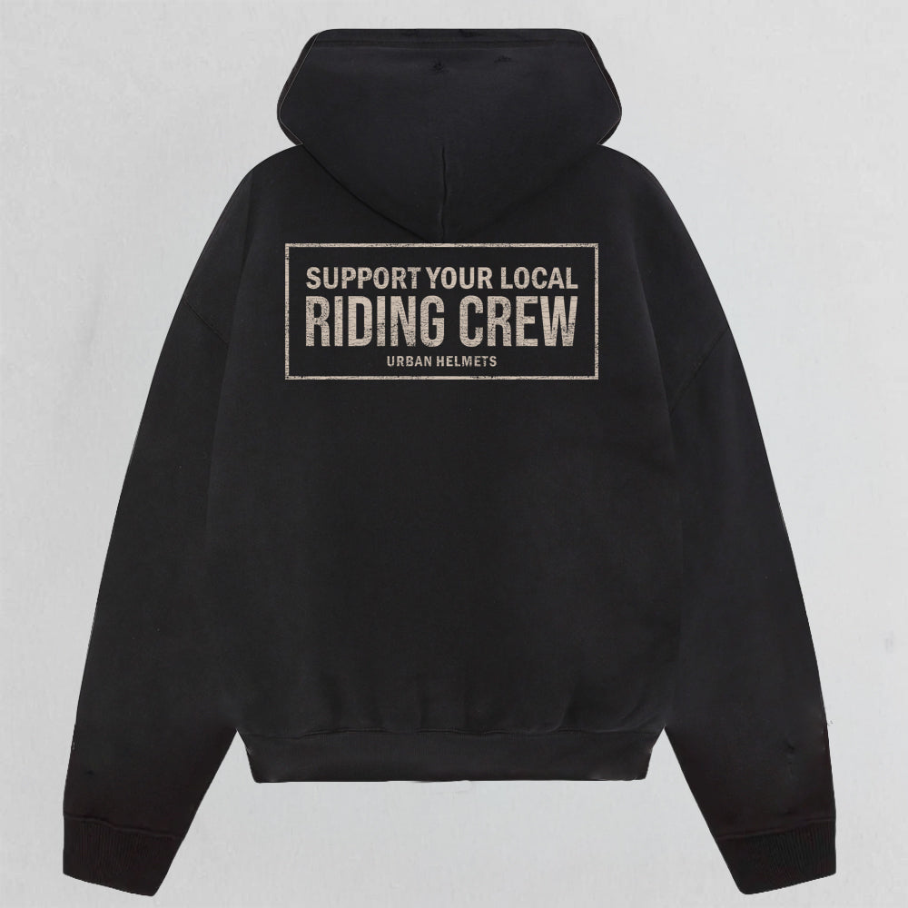 Casaco Hoodie Urban Black Riding Crew