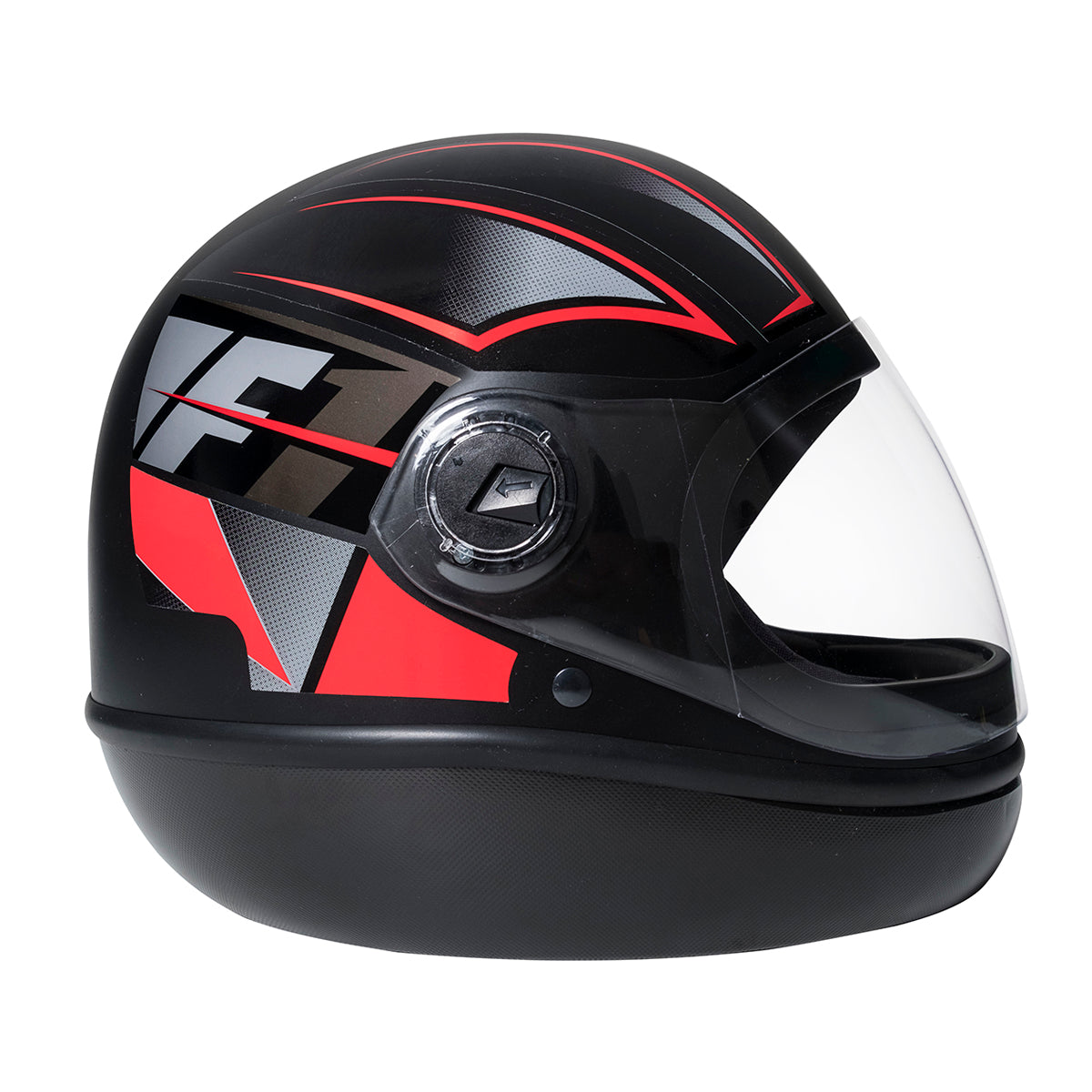 Capacete Fórmula 1 Neo Preto Fosco Vermelho