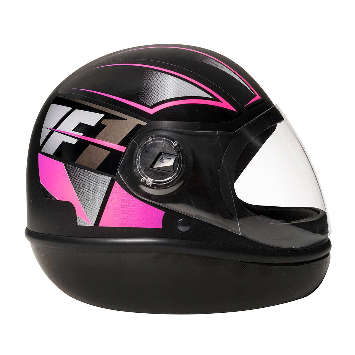 Capacete Fórmula 1 Neo Preto Fosco Rosa