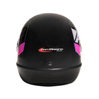 Capacete Fórmula 1 Neo Preto Fosco Rosa