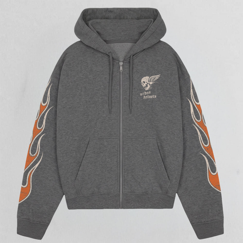 Casaco Urban Hoodie Gray Rocky Skull