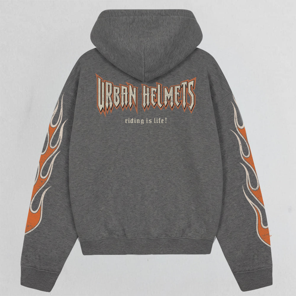 Casaco Urban Hoodie Gray Rocky Skull