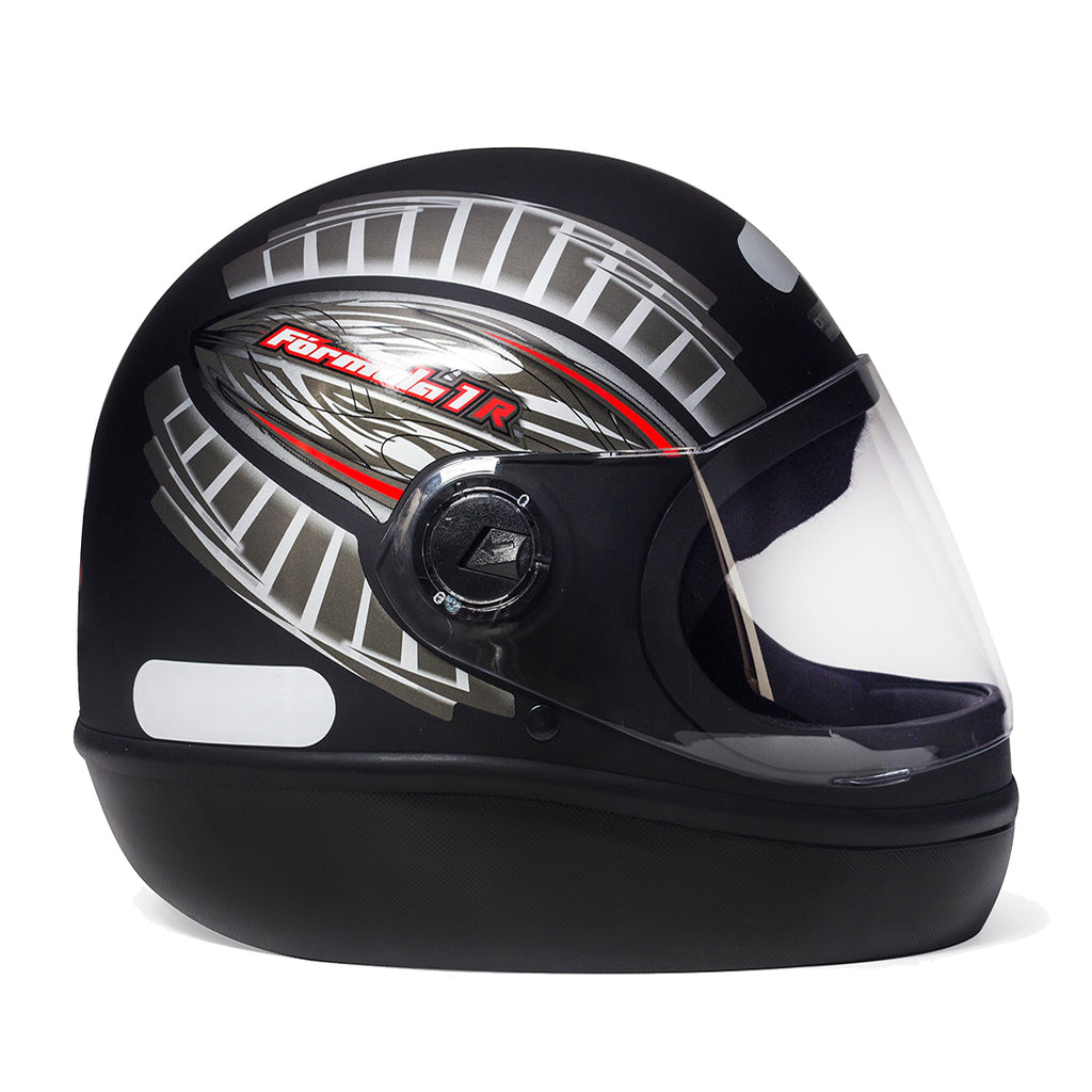 Capacete Fórmula 1 Grafic Preto Fosco