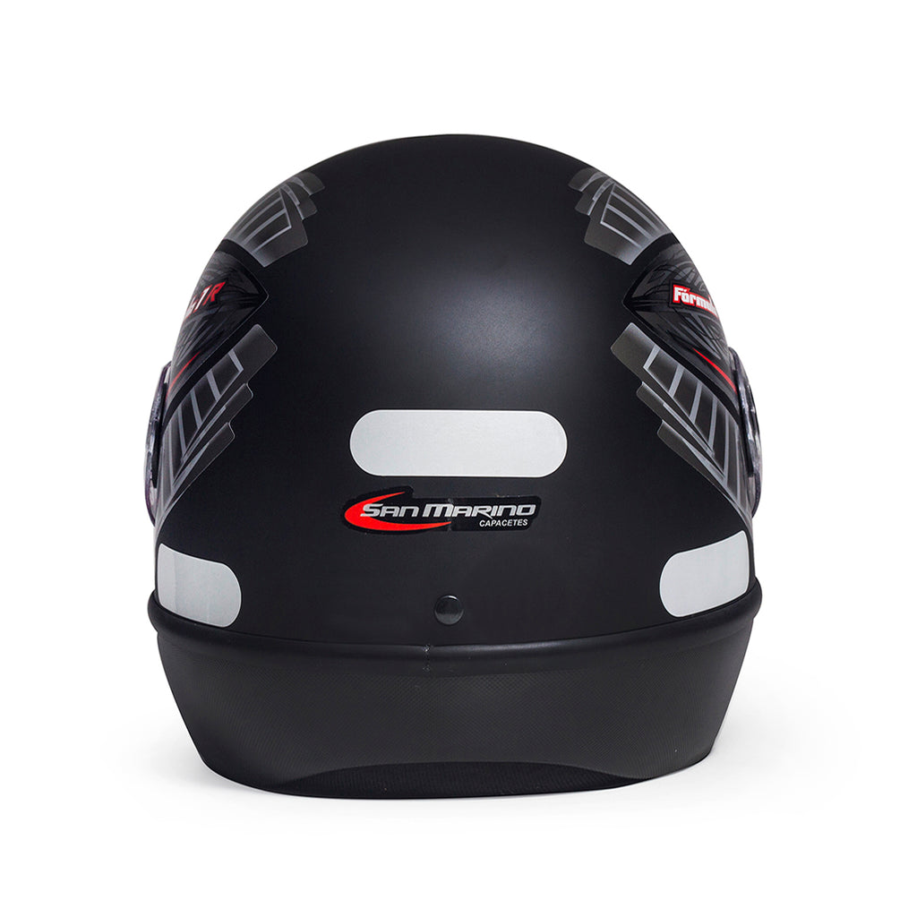 Capacete Fórmula 1 Grafic Preto Fosco