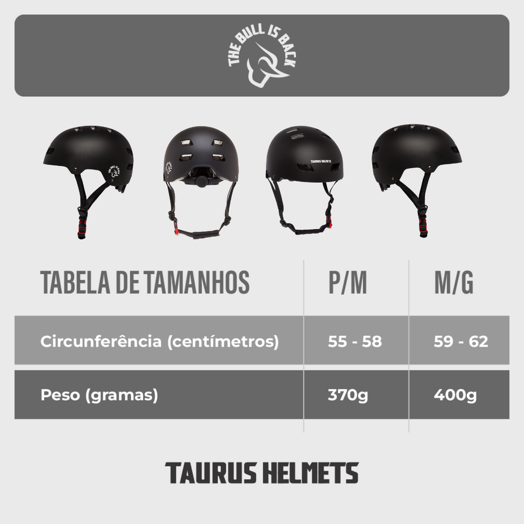 Capacete Taurus Sports The Bull Preto