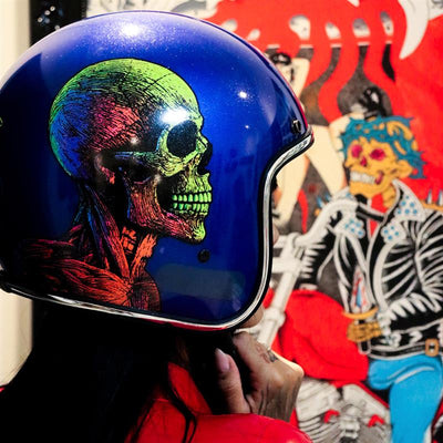 Capacete Urban Tracer Caveira Neon