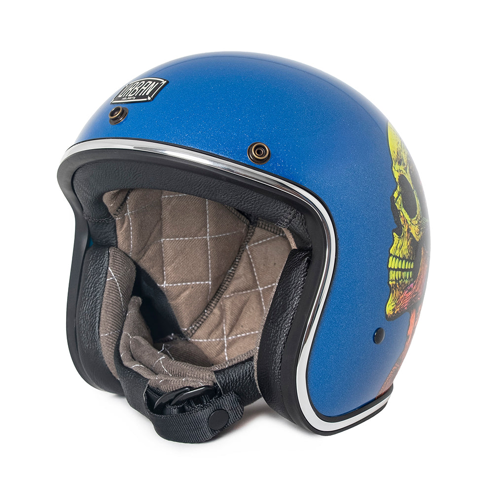Capacete Urban Tracer Caveira Neon