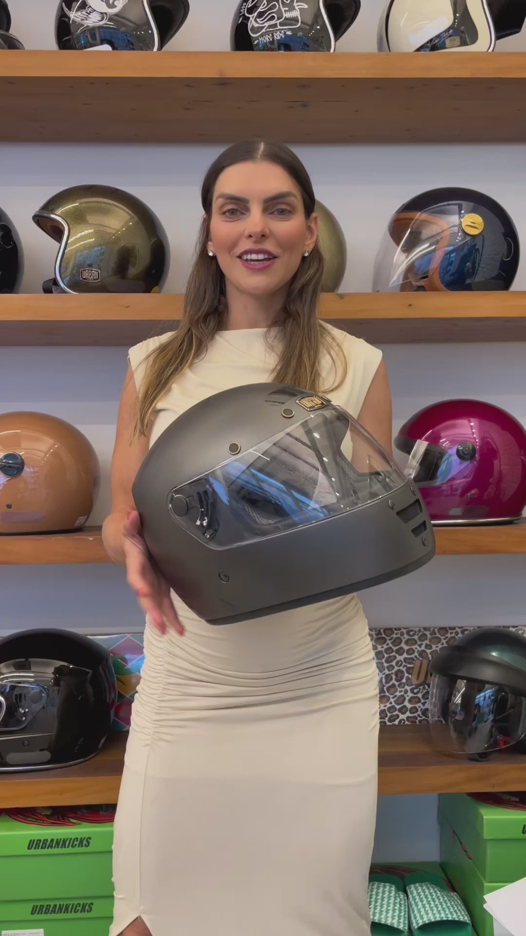 Capacete Urban Cafe Racer Graph-X Grafite – Urban Helmets