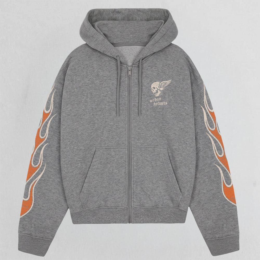 Casaco Urban Hoodie Gray Rocky Skull