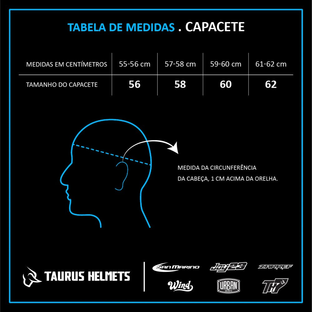 Capacete TH7 Preto Fosco