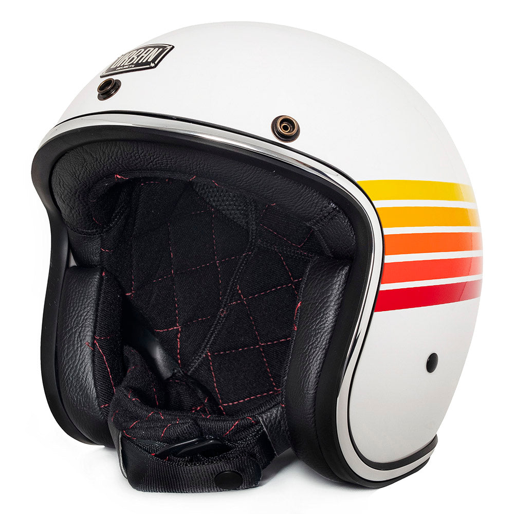 Capacete Urban Tracer Fire Stripes Branco