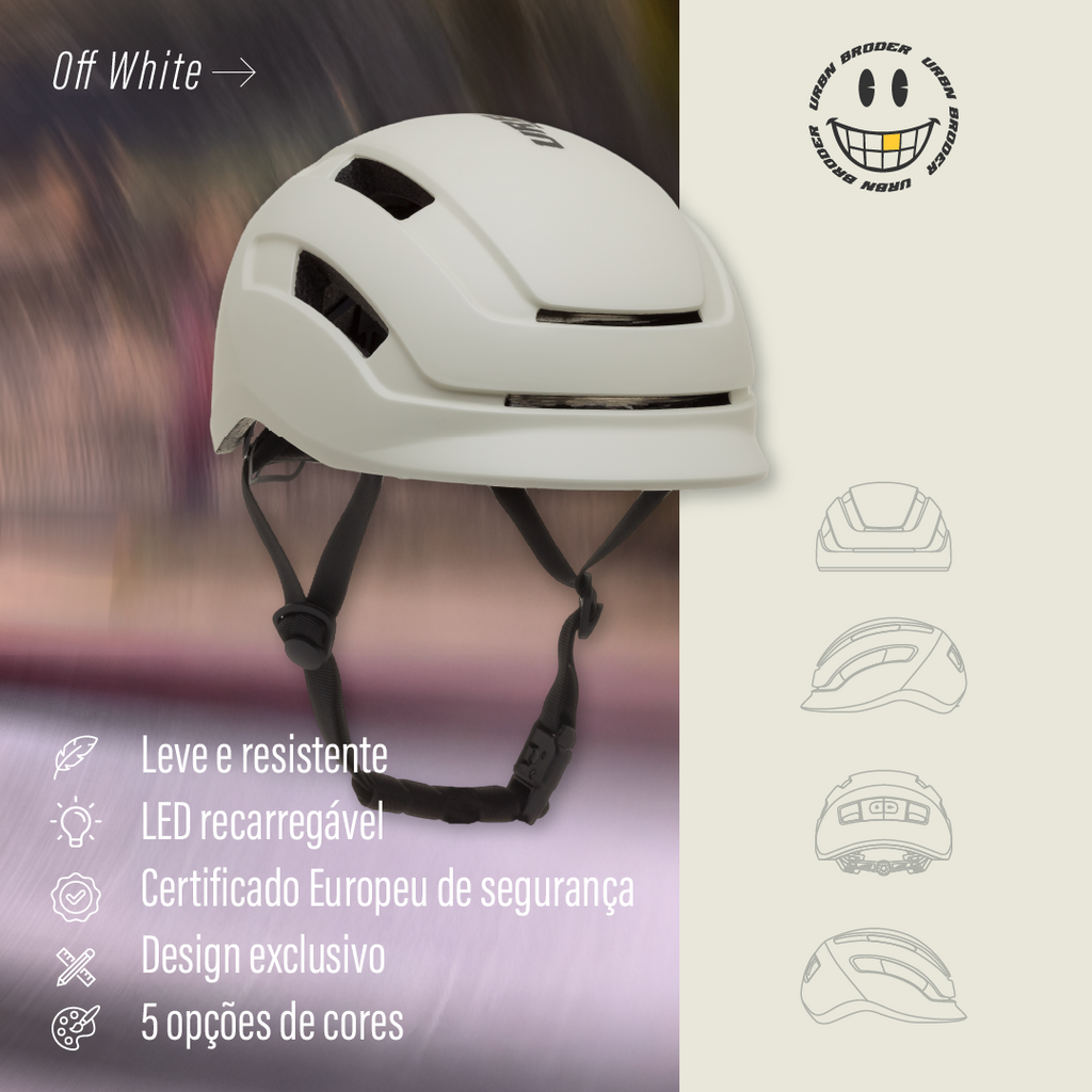 Capacete Urban Sports Broder Off-White