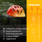 Capacete Infantil Urban Sports Fun Kid Red Flames
